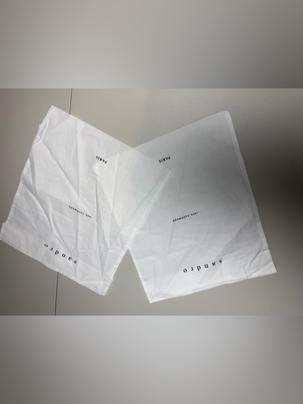 Sandro White Cotton Dust Bag with Black Logo